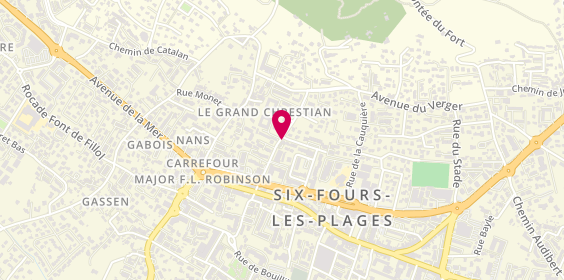 Plan de MODOLO Rachel, 6 Rue des Hespérides, 83140 Six-Fours-les-Plages