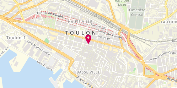 Plan de GUILLOT Nathalie, 4 Rue Hippolyte Duprat, 83000 Toulon