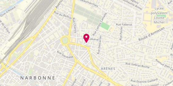 Plan de Chalamet Lassalle Francoise Raymonde, 5 Rue Calixte Camelle, 11100 Narbonne