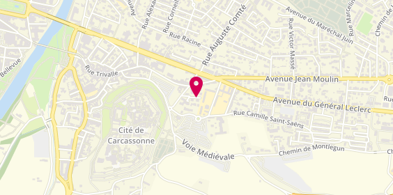 Plan de Laurence PEGUIN-Marois, 10 Rue Jeu du Mail, 11000 Carcassonne