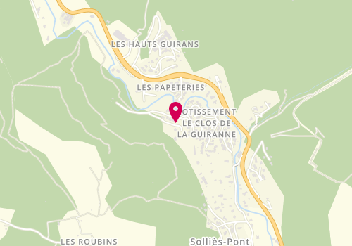 Plan de KORRICHI Fabien, Clinique Les 3 Sollies
Quartier Les Hauts Guirans, 83210 Solliès-Toucas