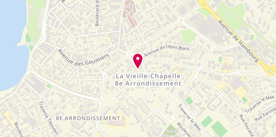 Plan de Karine MINANA • Psychologue-Hypnothérapeute (Runessence), 54 Boulevard des Joncs Bâtiment B6, 13008 Marseille