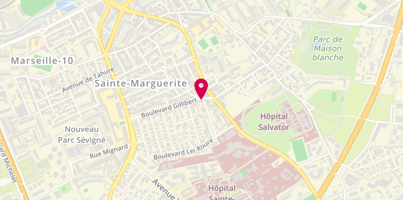 Plan de Delphine BRUNO-Thomas - Psychologue, 2 Boulevard Chaulan, 13009 Marseille