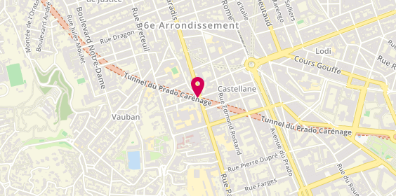 Plan de COULEAU LE TOUZE Myriam, 184 Rue Paradis, 13006 Marseille