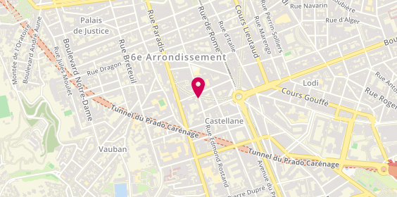 Plan de DOMINGO Alain, 58 Rue Edmond Rostand, 13006 Marseille