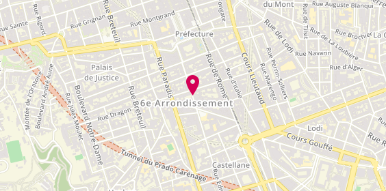 Plan de BESNIER Nathalie, 23 Rue Edmond Rostand, 13006 Marseille