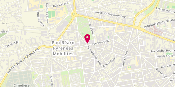 Plan de CHABRE COTONEA Aude-Marie, 60 Rue Montpensier, 64000 Pau