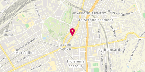 Plan de FINIDORI Marie Josée, 46 Avenue des Chartreux, 13004 Marseille