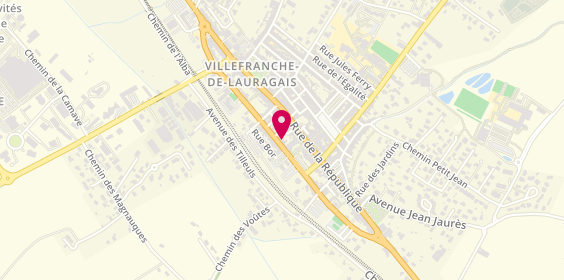 Plan de MEDJEBEUR Vanessa, 44 avenue de la Fontasse, 31290 Villefranche-de-Lauragais