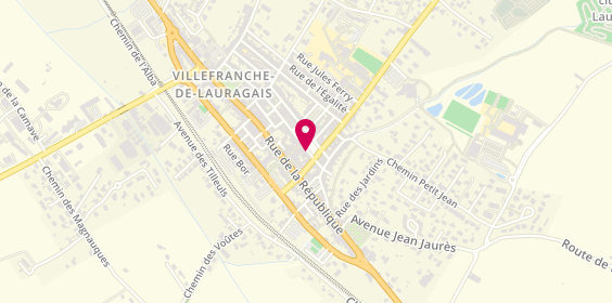 Plan de Janaina IMBERY - Psychologue - Villefranche de Lauragais, 4 place Gambetta, 31290 Villefranche-de-Lauragais