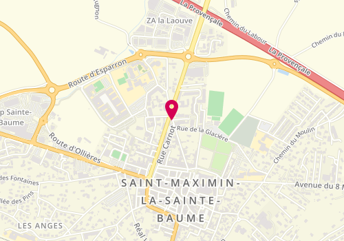 Plan de Caroline DANGAS - Psychologue Clinicienne, 256 Rue des Poilus, 83470 Saint-Maximin-la-Sainte-Baume