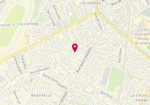 Plan de Nicolas DESFORGES - Psychologue, 55 Rue Louis Vestrepain, 31100 Toulouse