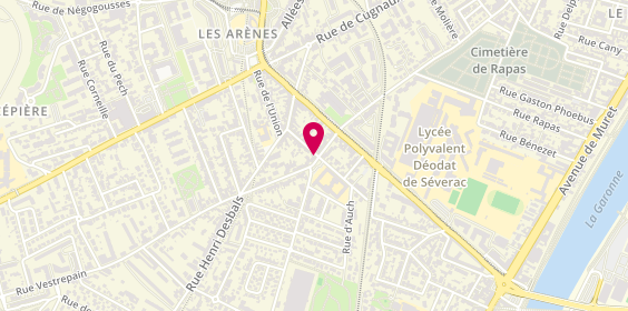 Plan de LEGRIX Elodie, 117 Rue Louis Vestrepain, 31100 Toulouse