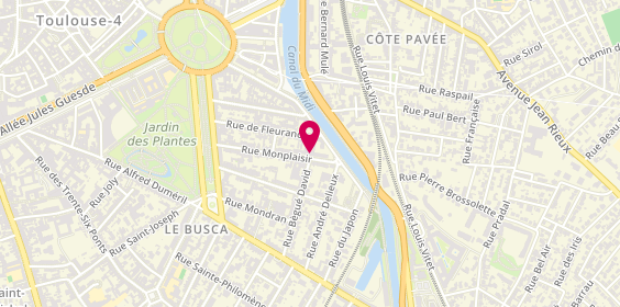 Plan de Cécile FAVREAU Psychologue, Psychanalyste à Toulouse (31) et à Thiviers (24800), 52 Rue Monplaisir, 31400 Toulouse
