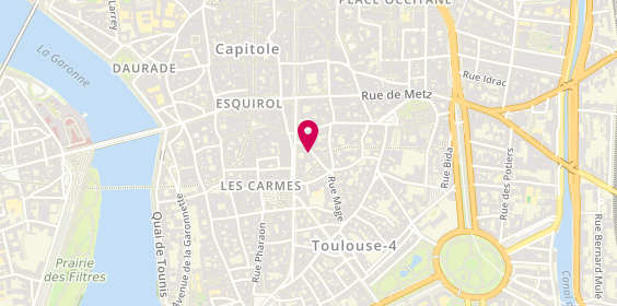 Plan de CHIROULEU Fabienne, 4 Rue Bouquières, 31000 Toulouse