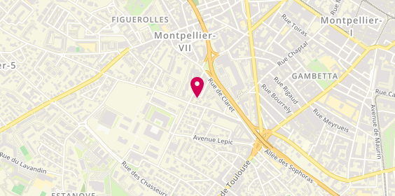 Plan de MERGUY Benjamin, 19 Rue Henri Barbusse, 34070 Montpellier