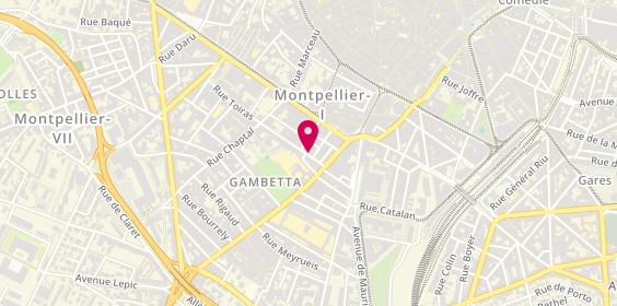 Plan de Stéphanie GROUSSET - psychologue, 25 Rue Dom Vaissette, 34000 Montpellier