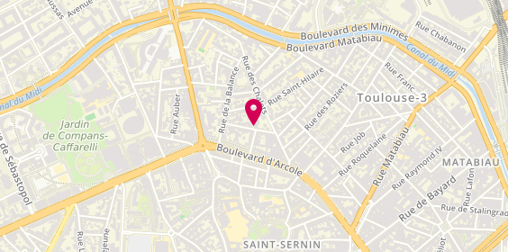 Plan de Sandra DA SILVA - Psychologue, 6 Rue Edouard Dulaurier, 31000 Toulouse