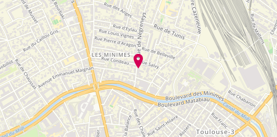 Plan de Groupe Alexalie, Muriel ESCRIBE psychologue, 14 Rue de Negreneys, 31200 Toulouse