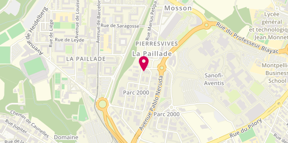Plan de Dr JC Pénochet - Psychiatre, 244 Rue Claude François, 34080 Montpellier