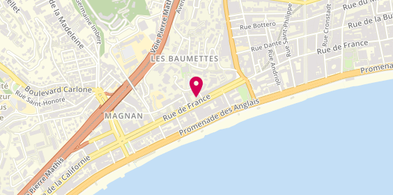 Plan de Lucas GREFF - Psychologue TCC, 144 Rue de France, 06000 Nice