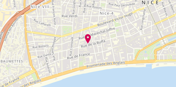 Plan de Psychologue Nice Yvonne RENAULT, 38 Rue de la Buffa, 06000 Nice