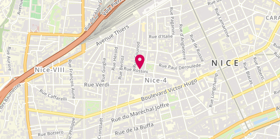 Plan de Psychologue Nice Suzanne ROQUES, 18 Rue Rossini, 06000 Nice