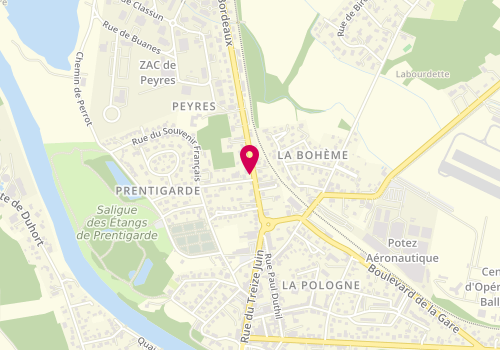 Plan de Fabienne Barbe CASTRA, 23 Avenue Bordeaux, 40800 Aire-sur-l'Adour