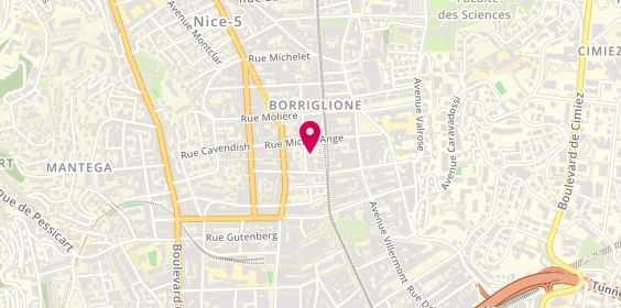 Plan de Psychologue Nice - Marie-Anne MICHELET, 12 Rue Edouard Dalmas, 06100 Nice
