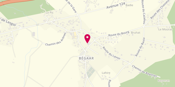 Plan de Cabinet de psychologie Nancy RATTI, 363 Route du Bourg, 40400 Bégaar