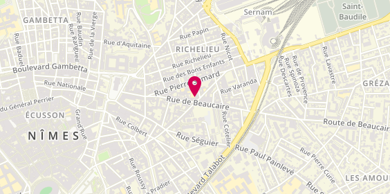 Plan de Emeline Bourvis Psychologue clinicienne et psychothérapeute c/o Cabinet Pluriel, 53 Ter Rue Notre Dame, 30000 Nîmes