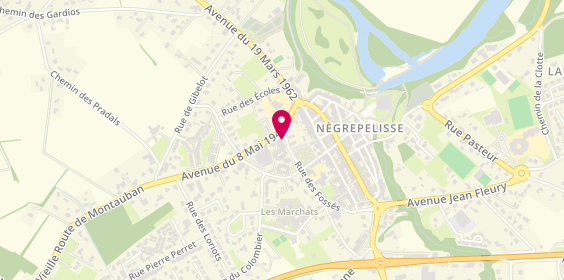 Plan de COMBRES Nathalie, 30 Rue des Fossés, 82800 Nègrepelisse