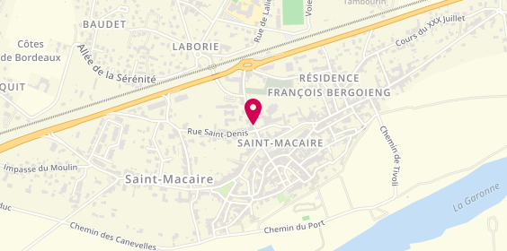 Plan de Denis LACOMBE Psychologue, 5 Rue de Verdun, 33490 Saint-Macaire