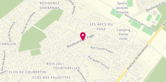 Plan de BLANC Coralie, 34 Boulevard du Page, 33510 Andernos-les-Bains