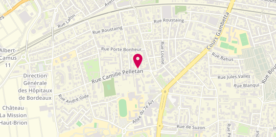 Plan de Prune BROUTE - Psychologue TCC, 43 Rue Camille Pelletan, 33400 Talence