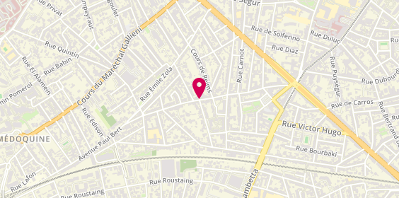 Plan de Joëlle Maucéri-BARBU, 107 Rue 14 Juillet, 33400 Talence