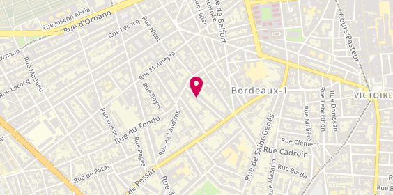 Plan de LAURENT Marie Laurence, 19 Rue Theodore Ducos, 33000 Bordeaux