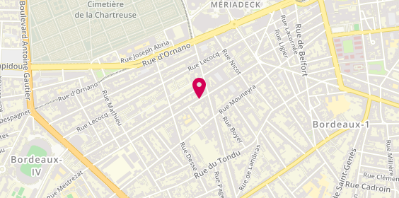 Plan de Psychologue - Laura VARGAS, 70 Rue Jean Renaud Dandicolle, 33000 Bordeaux