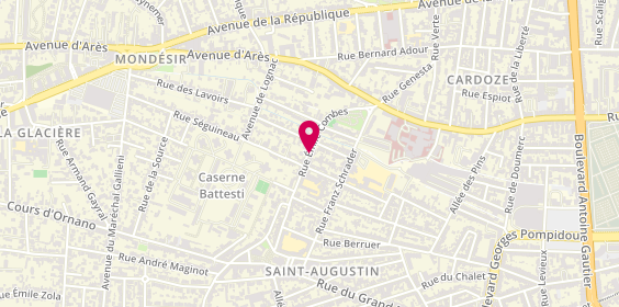 Plan de CAZENEUVE Christian, 60 Rue Emile Combes, 33000 Bordeaux