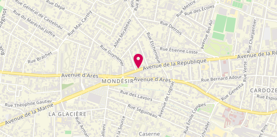 Plan de Céline CALAIS - Psychologue & Sophrologue, 271 avenue de la République, 33200 Bordeaux
