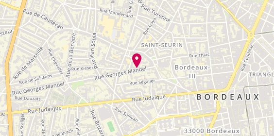 Plan de MOUTTE Jean Philippe, 29 Rue Georges Mandel, 33000 Bordeaux
