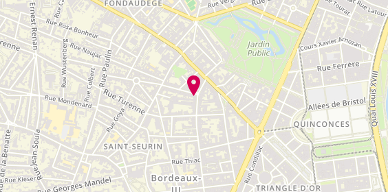 Plan de Joana JACOT - Psychologue clinicienne, 155 Rue du Palais Gallien, 33000 Bordeaux