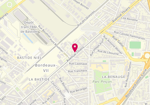 Plan de Véronique Borgel Larchevêque, psychologue à Bordeaux, 210 avenue Thiers, 33100 Bordeaux