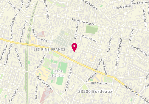 Plan de VERGNOLLE Loïc, 13 Rue Soubiras, 33200 Bordeaux