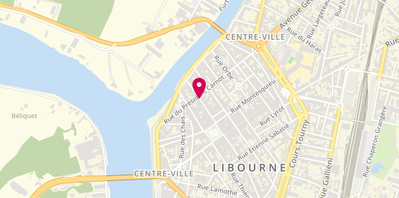 Plan de GRARE Frédérique, 25 Rue Clément Thomas, 33500 Libourne