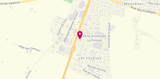 Plan de SORREL Magalie, 9 Rue des Charmilles, 26120 Montélier