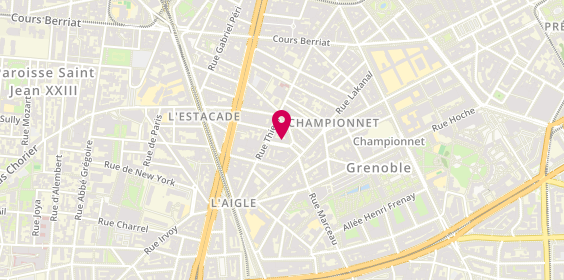 Plan de BARON Delphine Marie, 2 Rue Jean-Baptiste Pradel, 38000 Grenoble