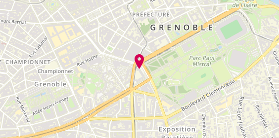 Plan de Karine COTTAREL - Psychologue à Grenoble, 2 place Paul Mistral, 38000 Grenoble