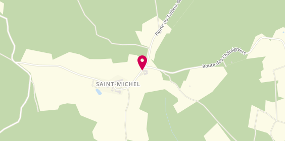 Plan de Tina FRANKE - Psychologue et Sophrologue, Lieu Dit Saint Michel
595 Route des Châtaigniers, 24390 Tourtoirac