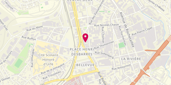 Plan de PEYRARD Marlène, 7 Place Bellevue, 42100 Saint-Étienne